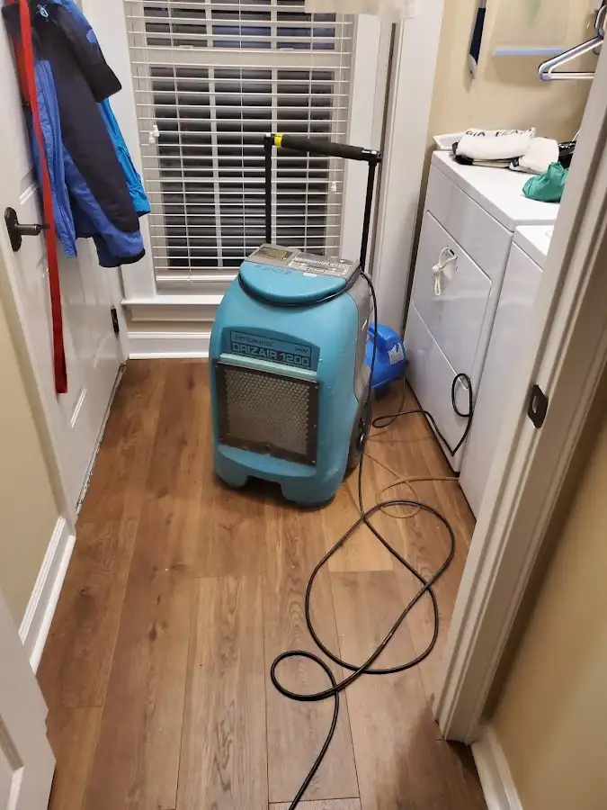 Commercial dehumidifier deployed for Flood Damage Cleanup in Lower Makefield